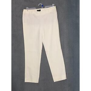 White House Black Market Perfect Form Slim Ankle Pants Womens Sz 8R White $78